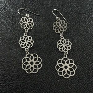 Silver dangle earrings